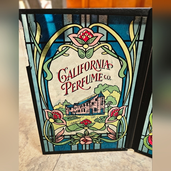 Vintage 1976 California Perfume Company Stained Glass Advertising Panels, Victor - Picture 2 of 10